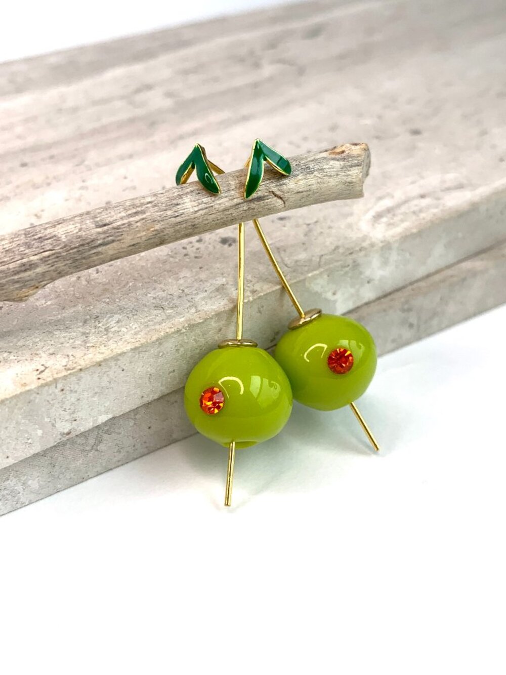NEW ~ Anthropologie Olive Drop Earrings - Picture 14 of 14